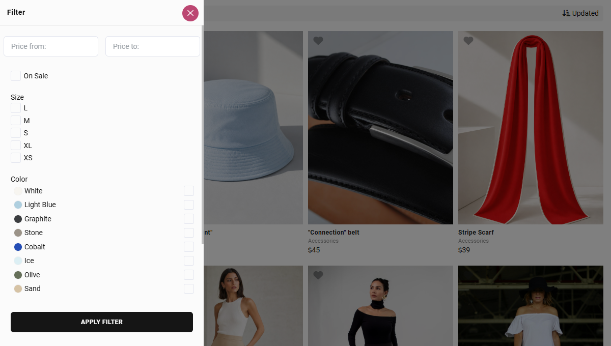 Catalog and filters