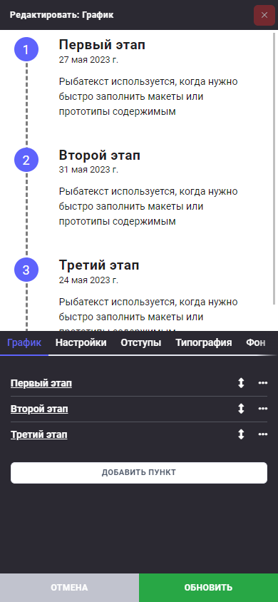 Блок: График